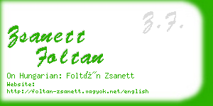 zsanett foltan business card